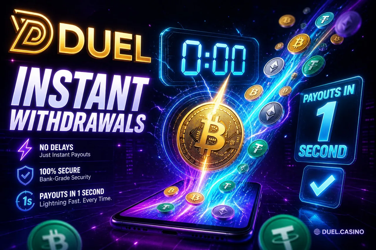 Duel instant withdrawals promotional banner